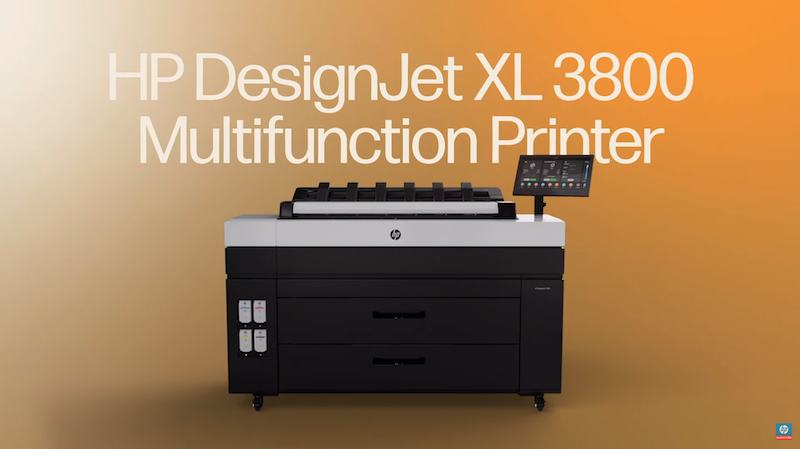 The innovative HP DesignJet XL 3800 Large Format Printer, showcasing its superior color printing capabilities.